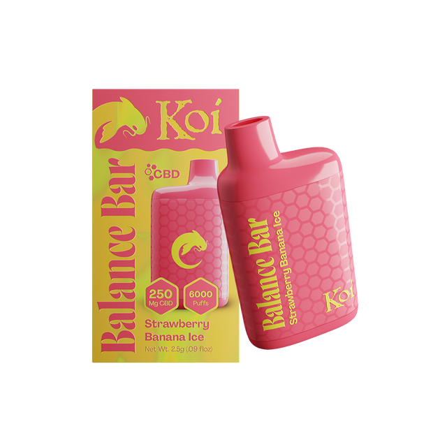 Koi Balance Bar CBD Vape - Strawberry Banana Ice Koi Balance Bar CBD Vape - Strawberry Banana Ice