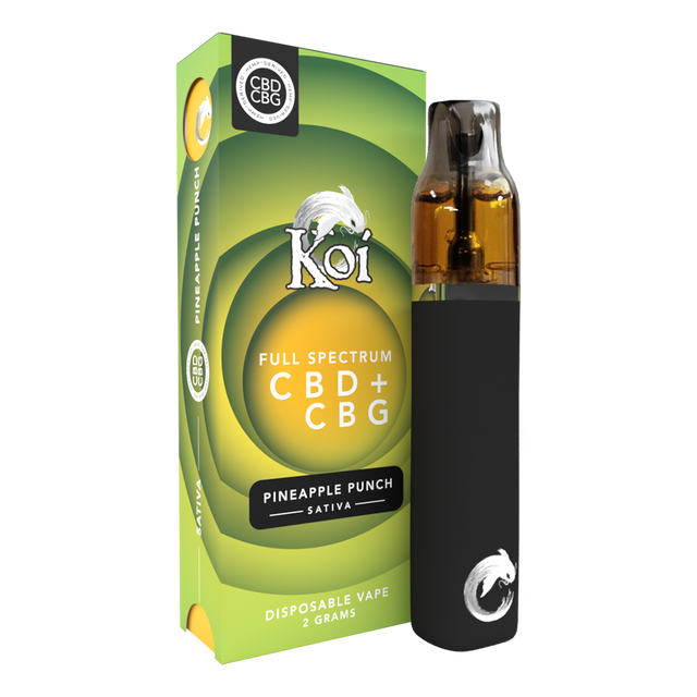 Koi Full Spectrum CBD + CBG Disposable Vape Bar (2 Gram) Pineapple P Koi Full Spectrum CBD + CBG Disposable Vape Bar (2 Gram) Pineapple P
