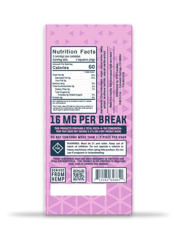 Xite - D9 Dark Chocolate Bar - 300mg
