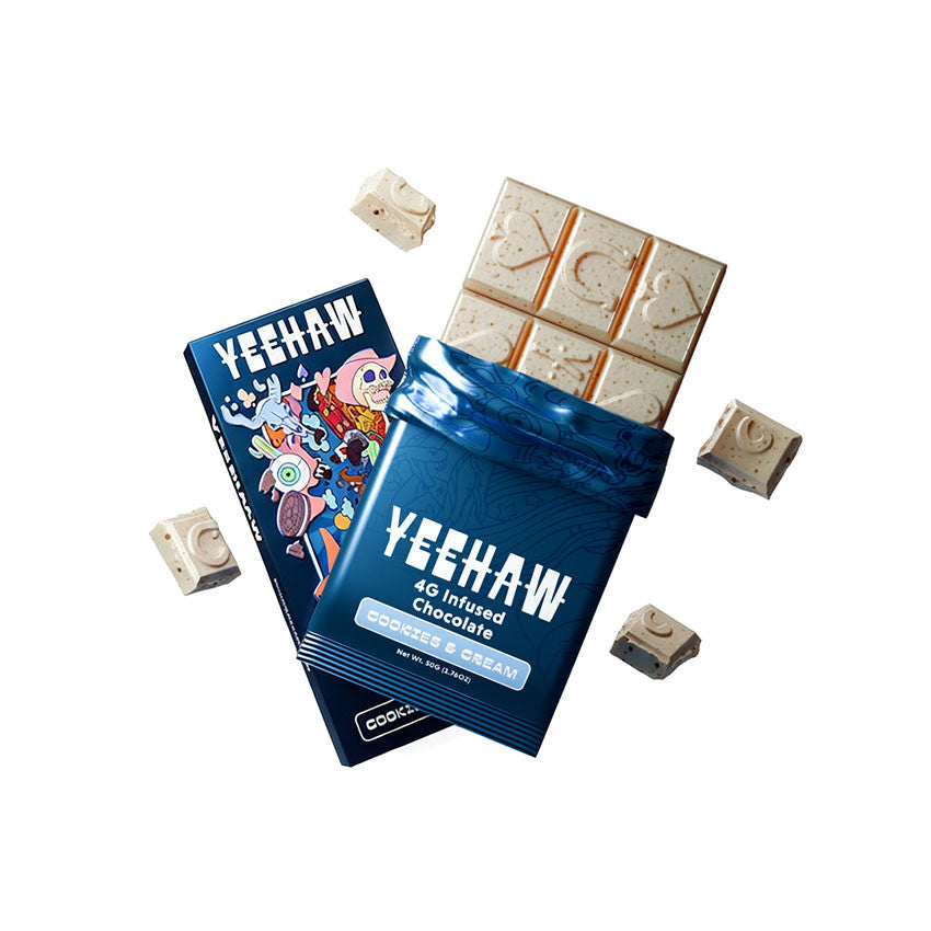 YEEHEW - 4000mg - INFUSED CHOCOLATE BAR - COOKIES AND CREAM