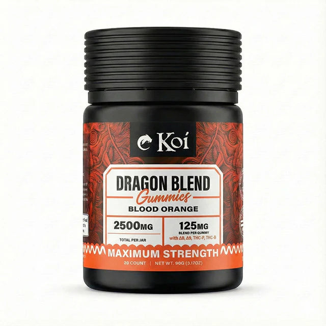 D9 Gummies - 2500mg Dragon Blend Gummies - Blood Orange - KOI