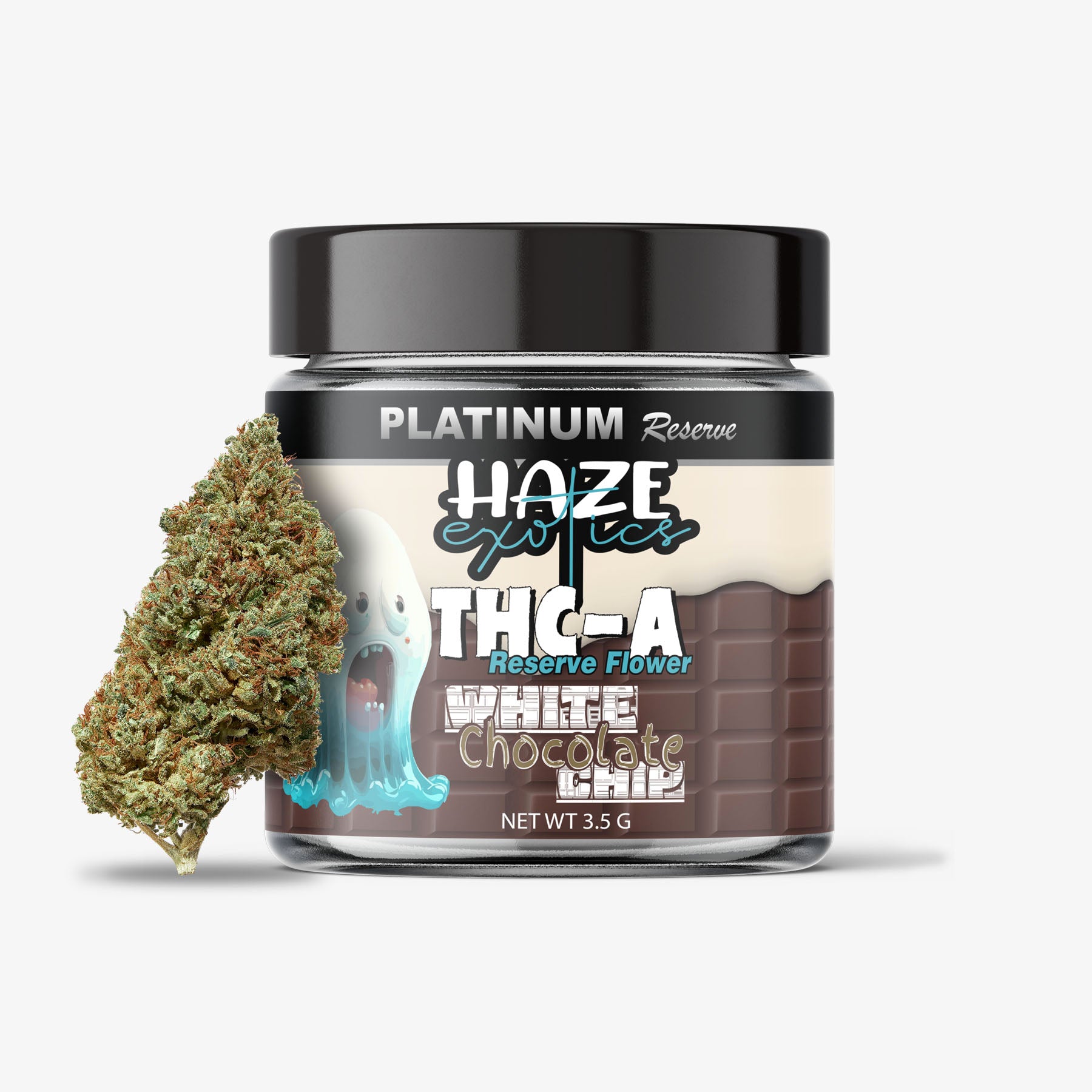 haze exotics platinum reserve thc-a flower 3.5 gram jar