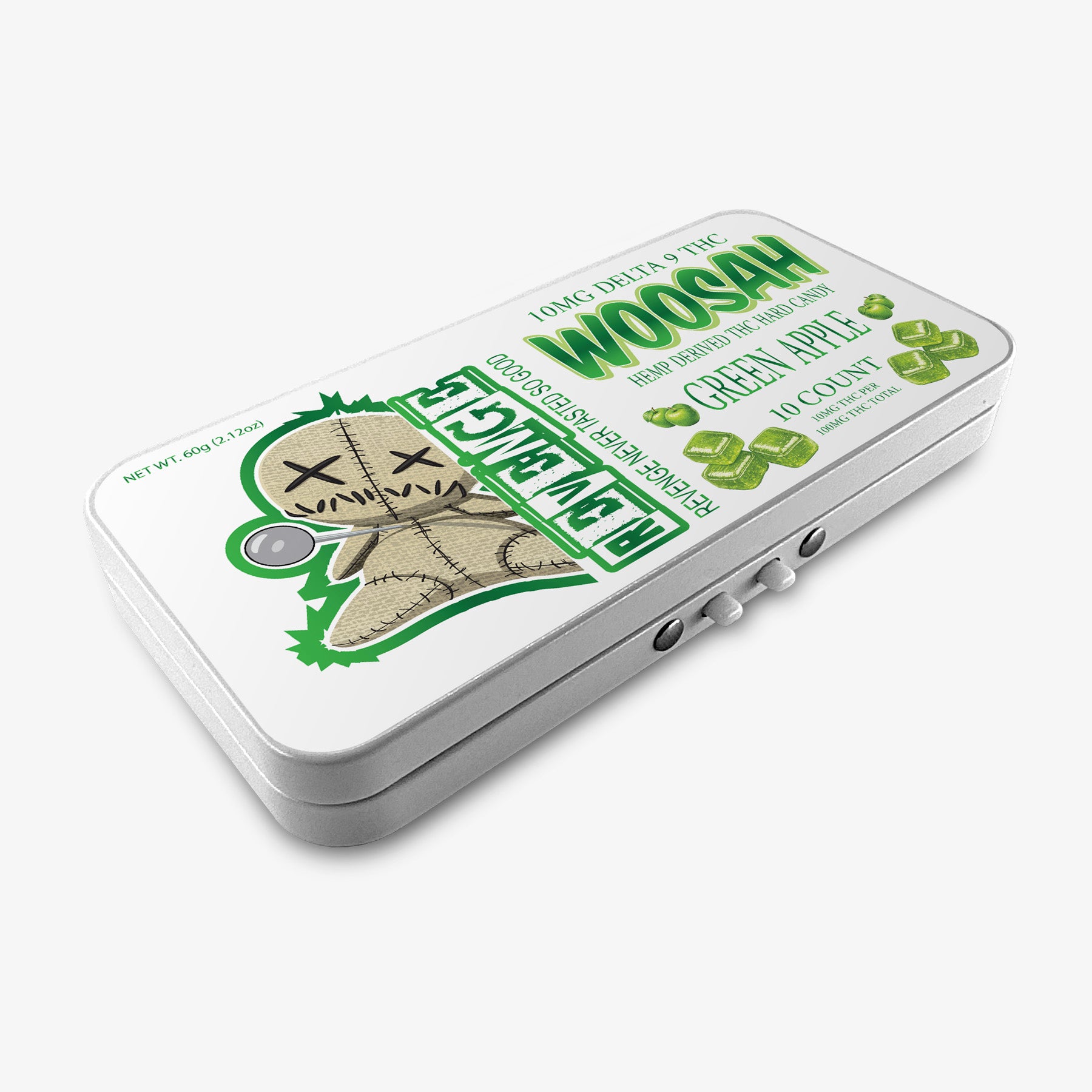 revenge delta 9 thc hard candy green apple in tin box