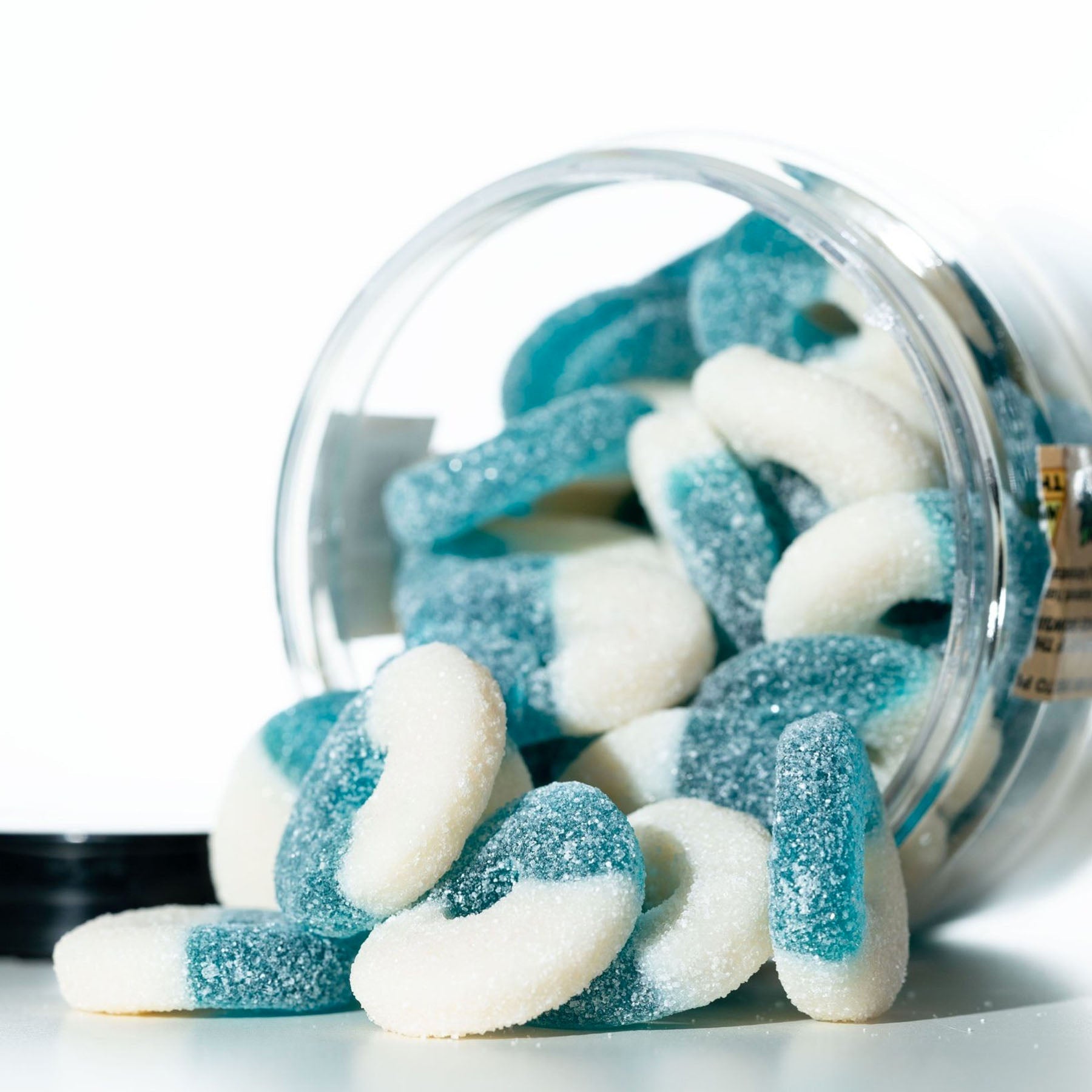 just cbd gummy rings blue razz jar