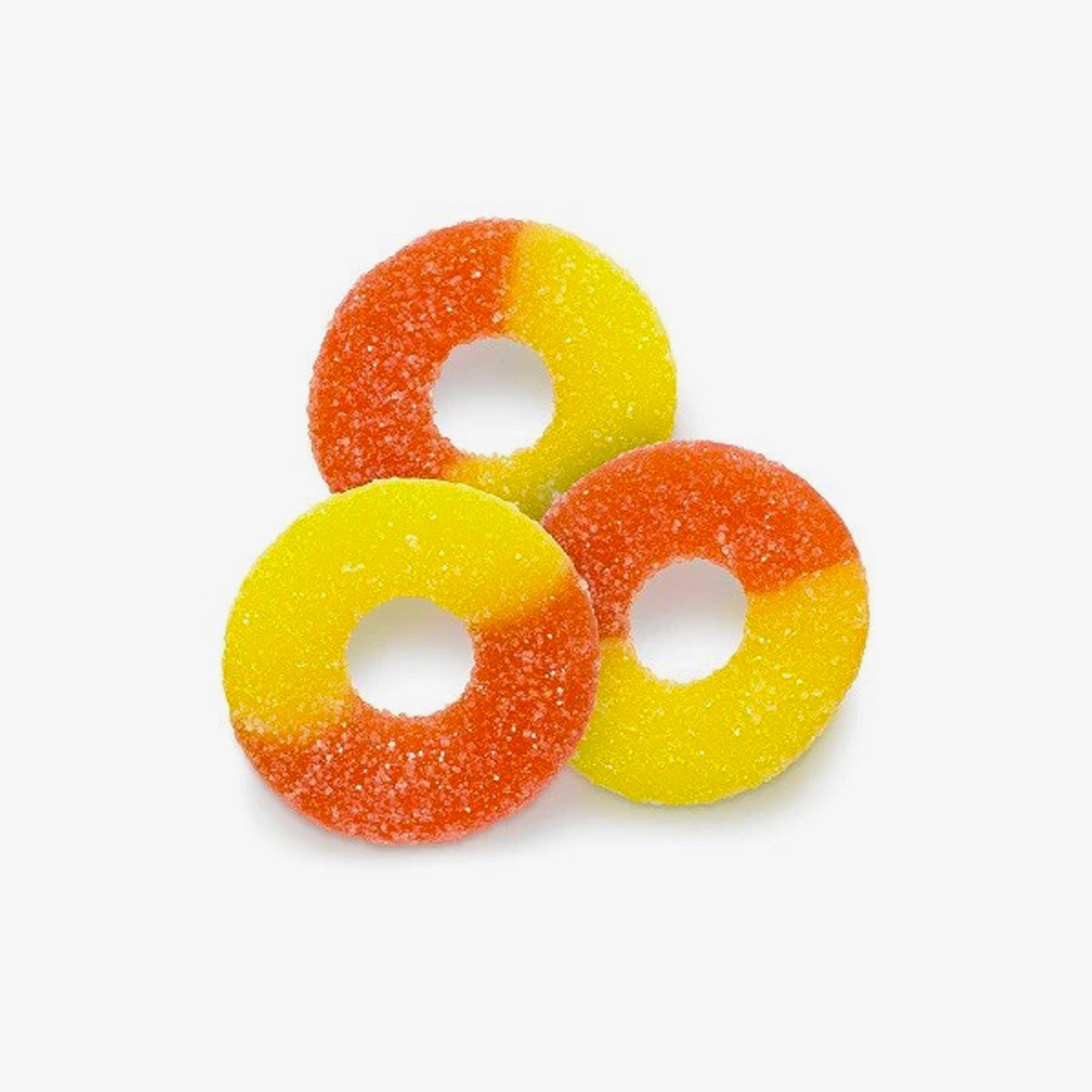 just cbd gummy rings peach detail