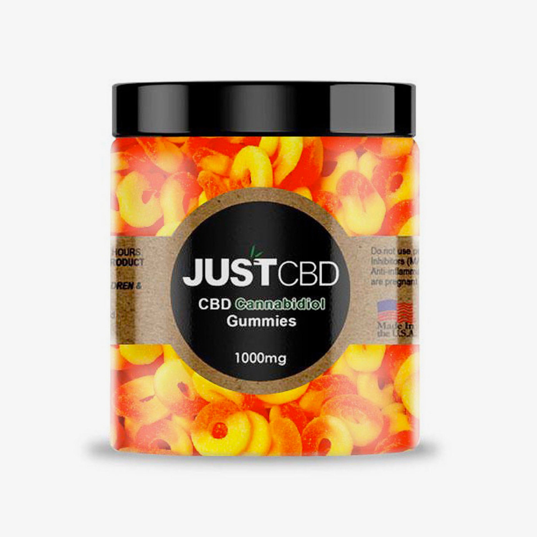just cbd gummy rings peach 1000 milligrams
