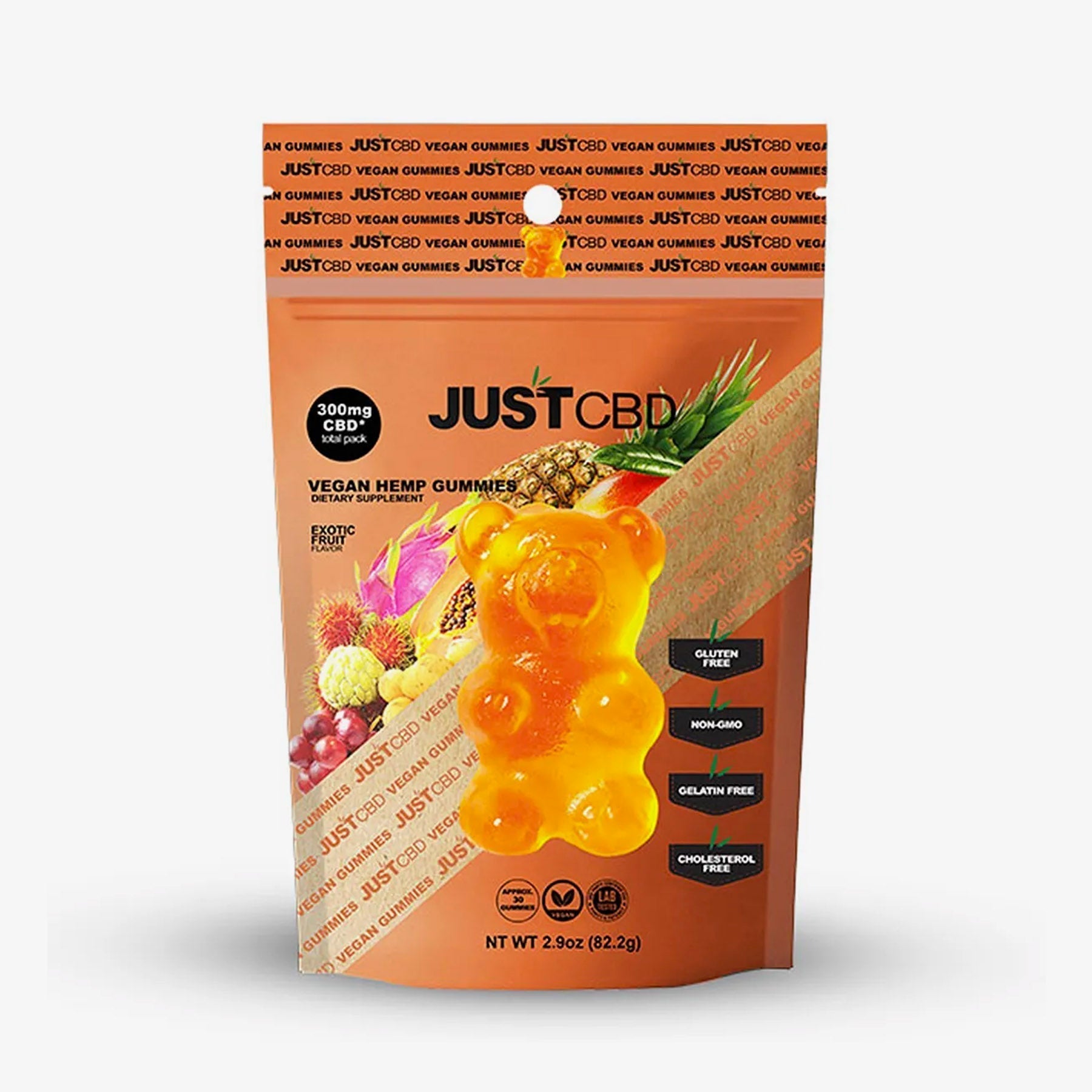 just cbd vegan gummies exotic fruit