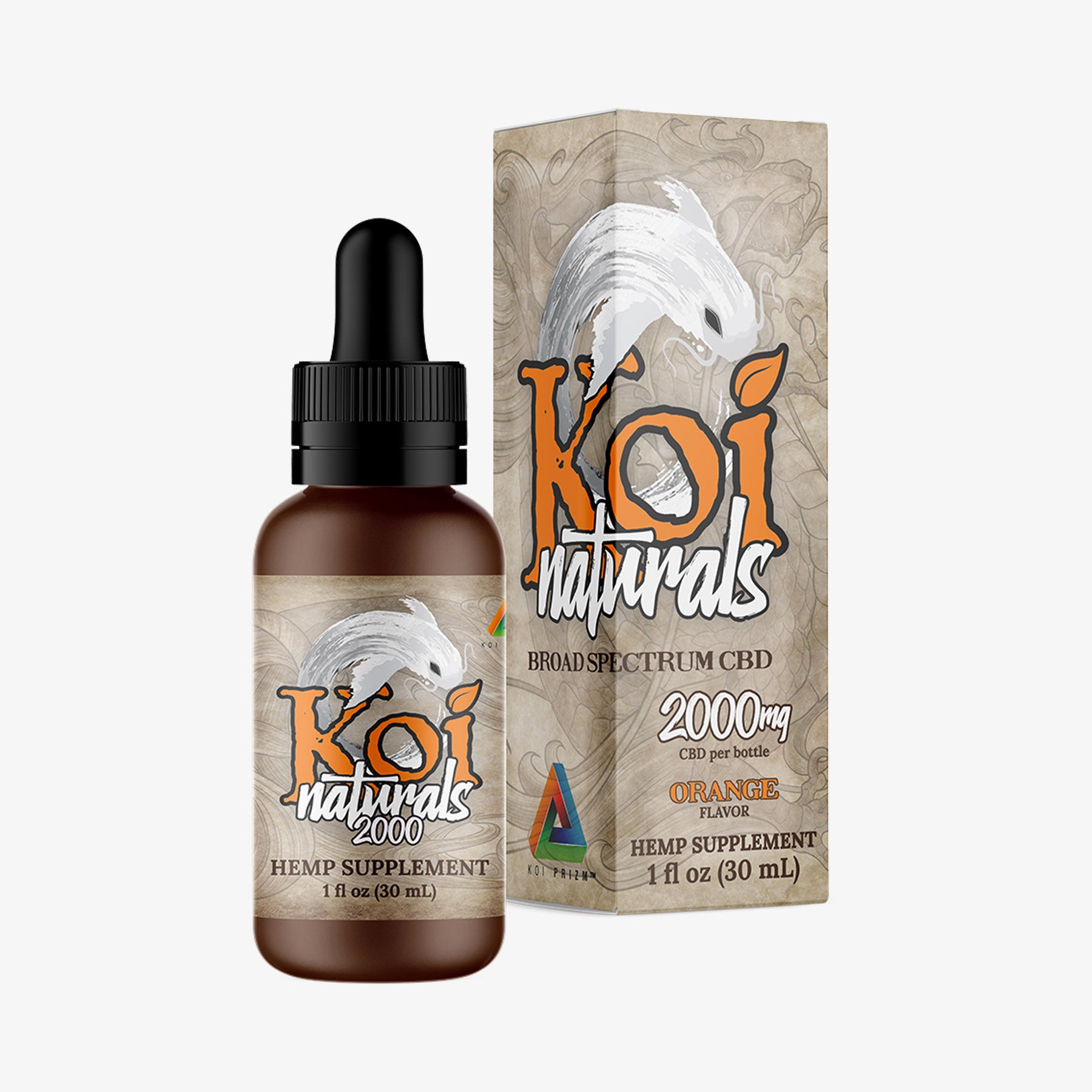 koi broad spectrum tincture orange 2000 milligrams