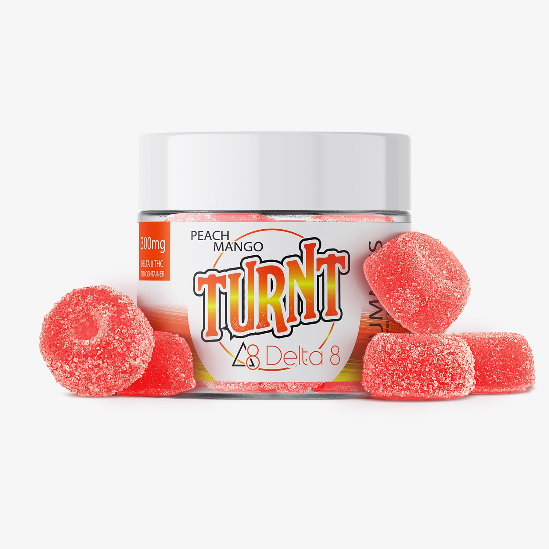 turnt delta 8 thc gummies peach mango