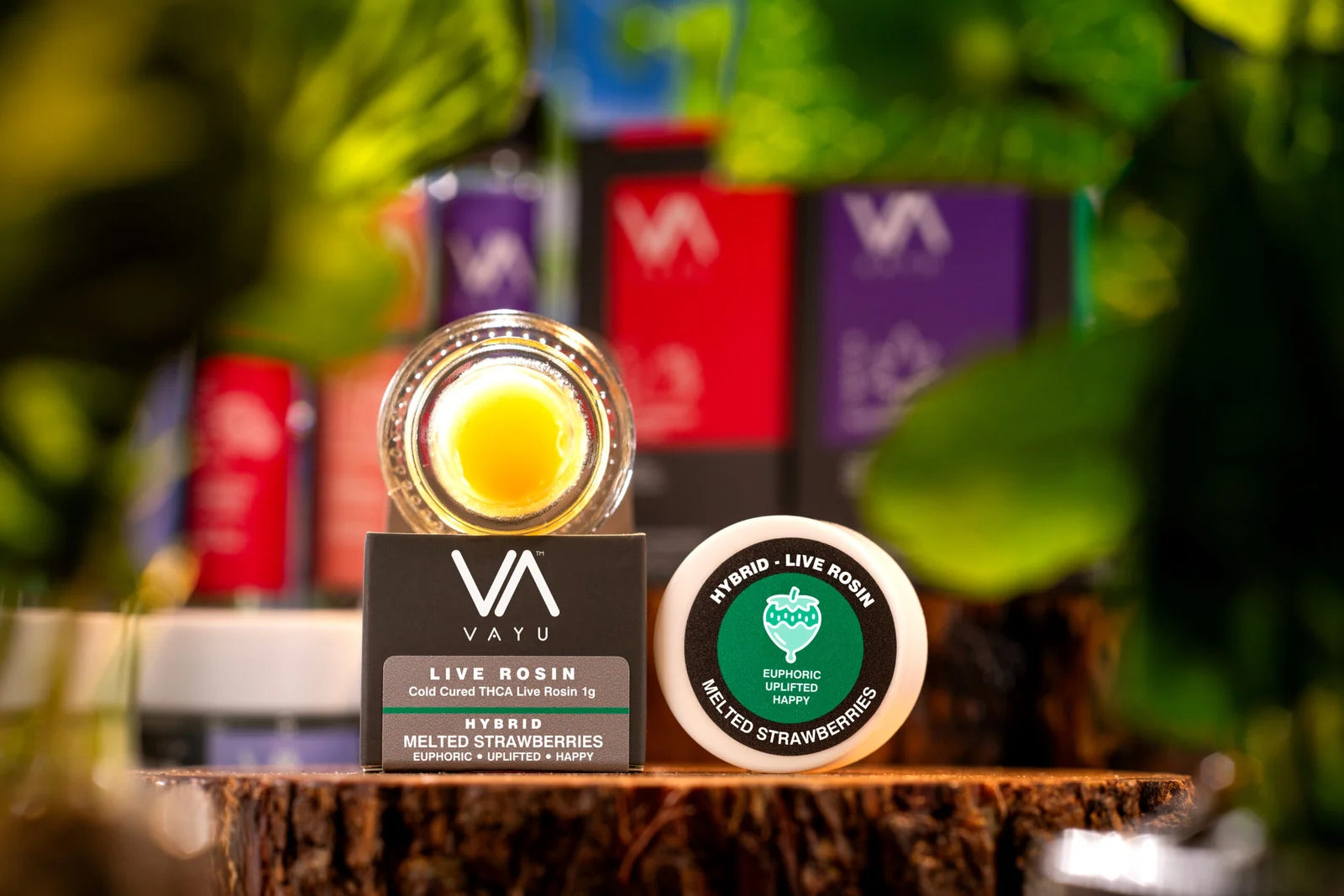 Vayu - Cold Cured THCa Live Rosin - Melted Strawberries - 1g