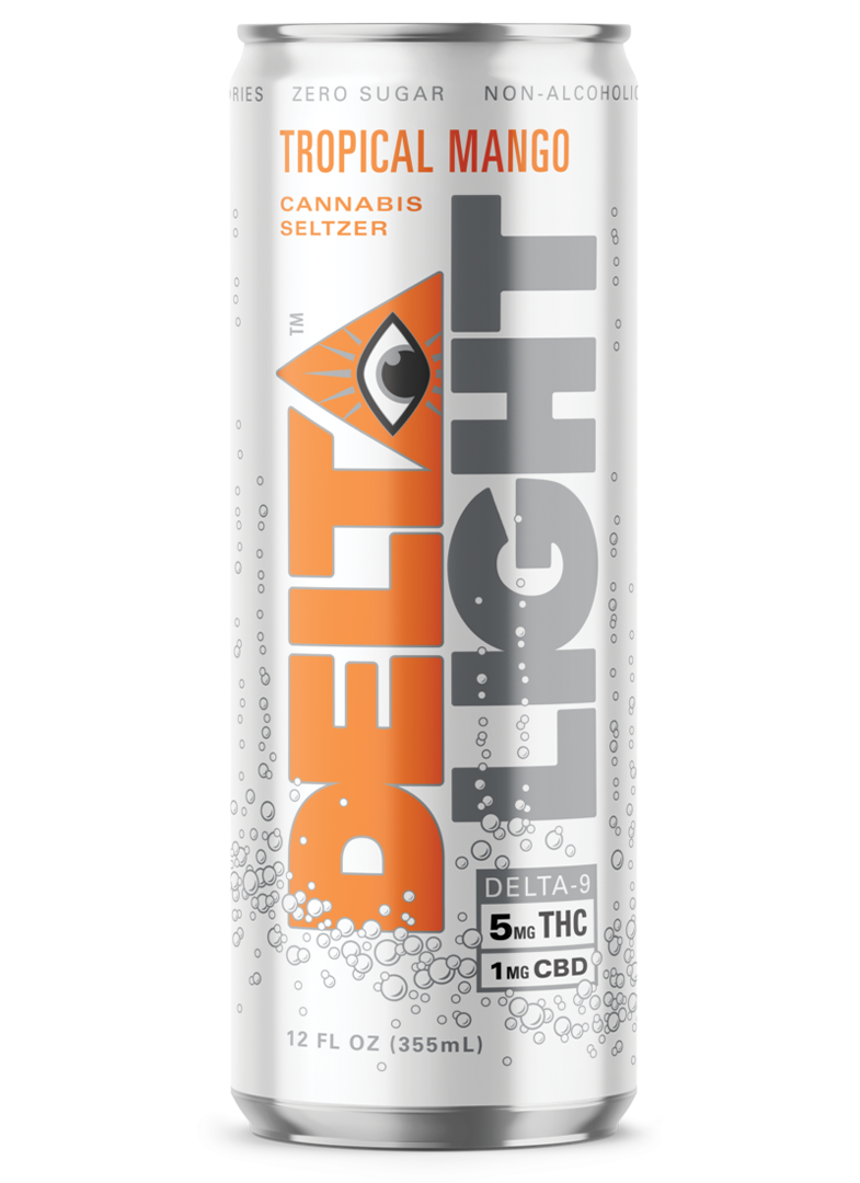 Delta Light Cannabis Water - Tropical Mango - 5mg D9 / 1mg CBD