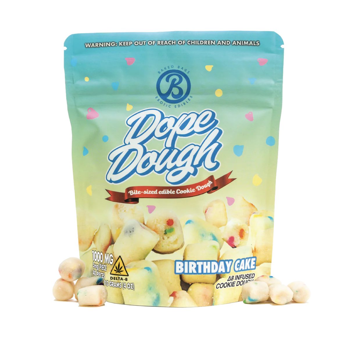 DOPE DOUGH - BIRTHDAY CAKE - Delta 8 THC 1000mg