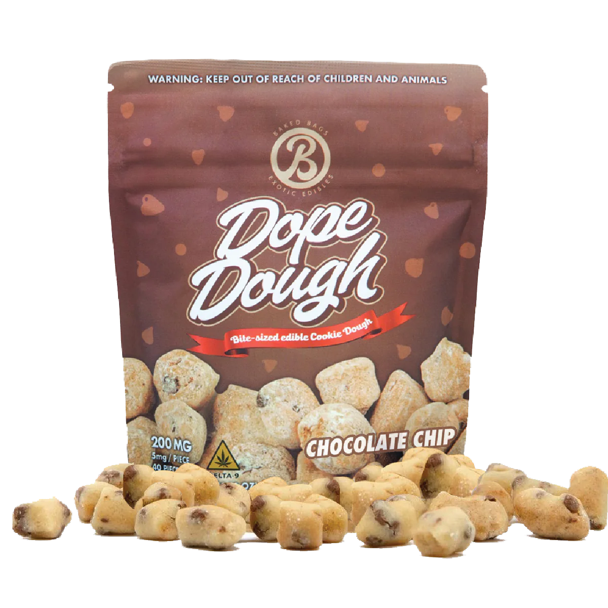 DOPE DOUGH - CHOCOLATE CHIP - Delta 9 THC 200mg