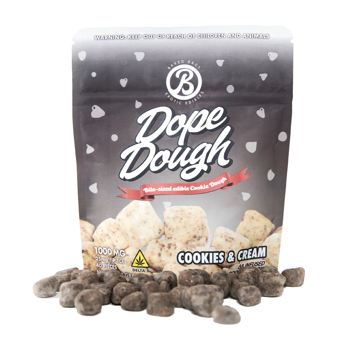 DOPE DOUGH - COOKIES & CREAM - Delta 9 THC 200mg