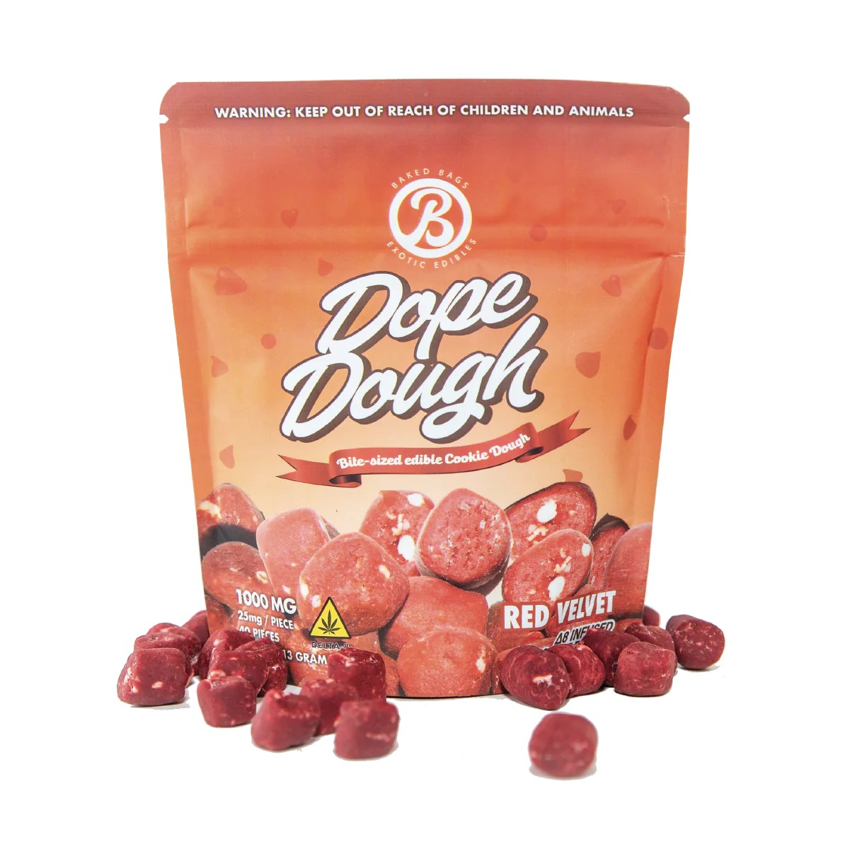 DOPE DOUGH - RED VELVET - Delta 9 THC 200mg