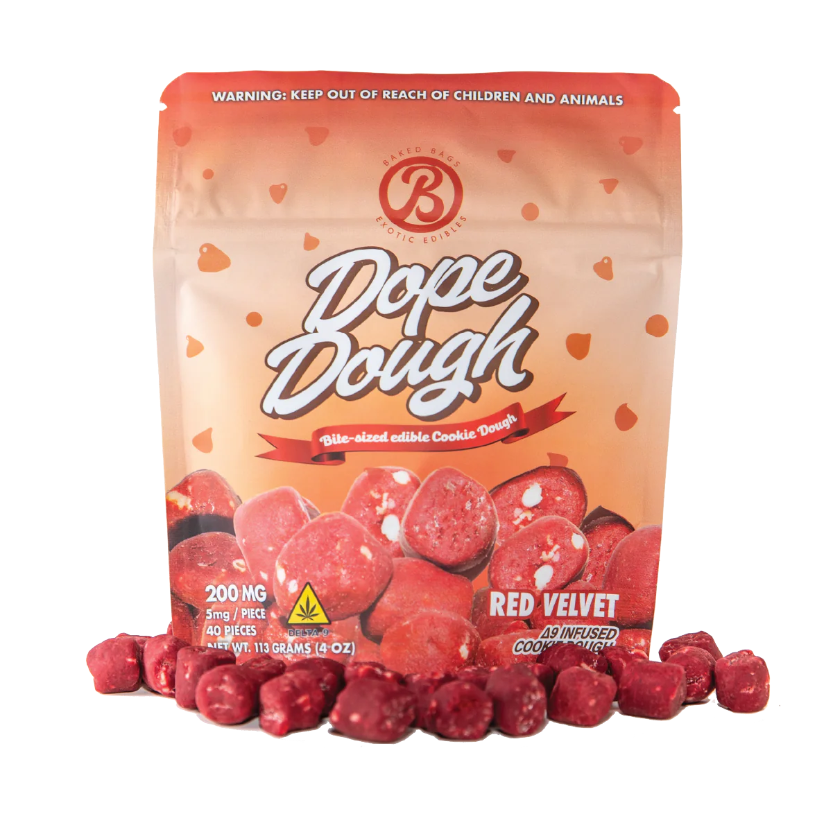 DOPE DOUGH - RED VELVET - Delta 9 THC 200mg