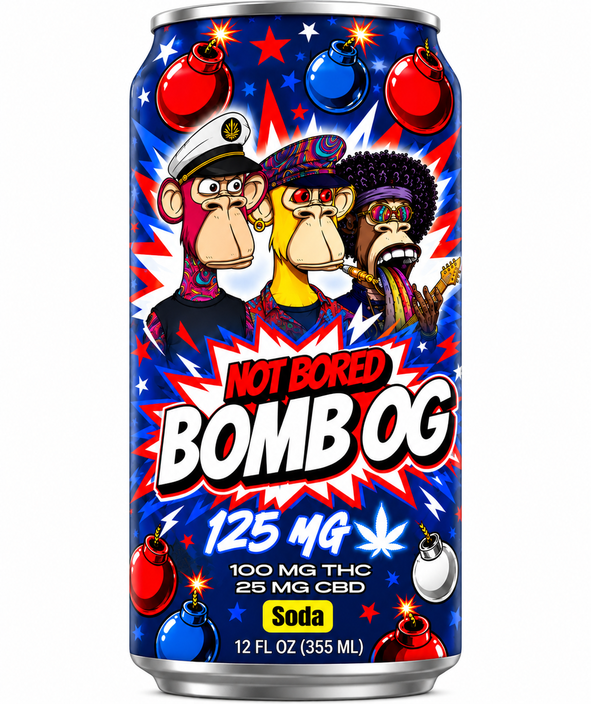 Not Bored - Bomb Pop - 100mg THC - 25mg CBD