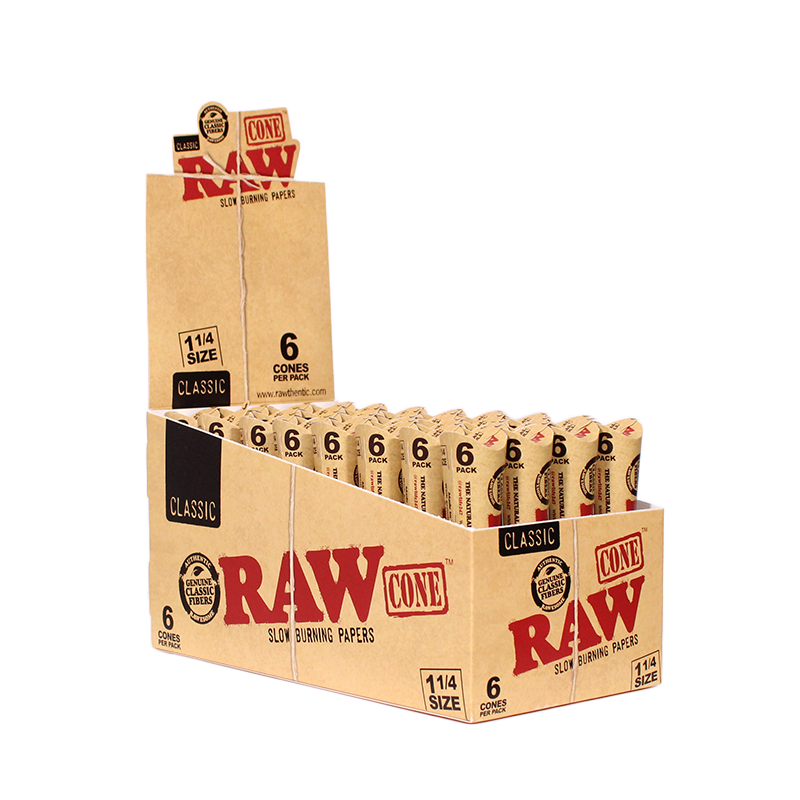 RAW Classic Cones - 1¼ - 6 Pack