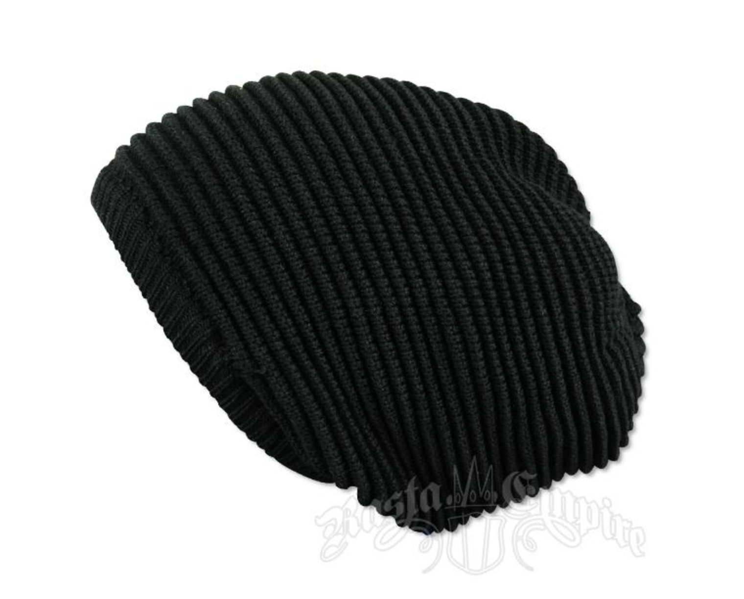 Solid Black Oversized - Beanie