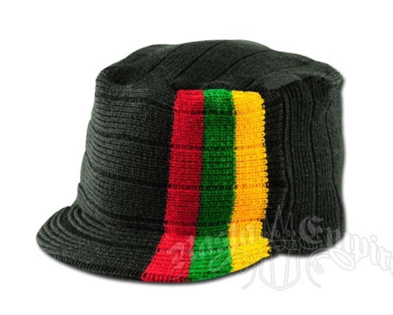 Knit Flat Top Rasta - Cap