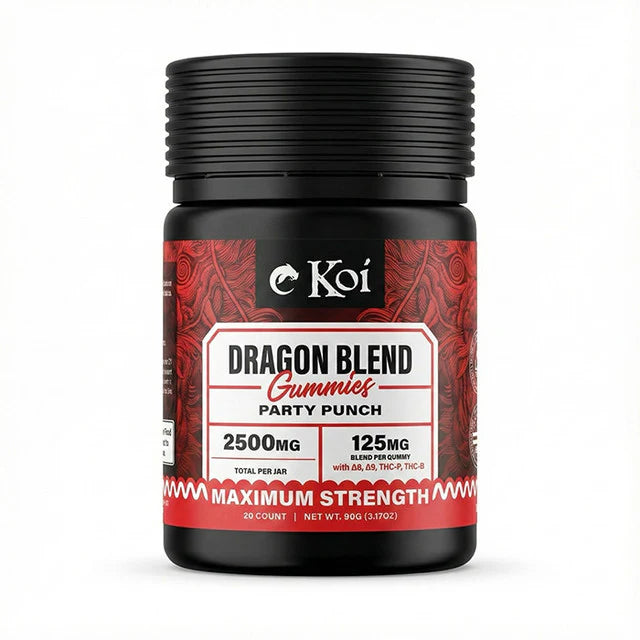 D9 Gummies - 2500mg Dragon Blend Gummies - Party Punch- KOI