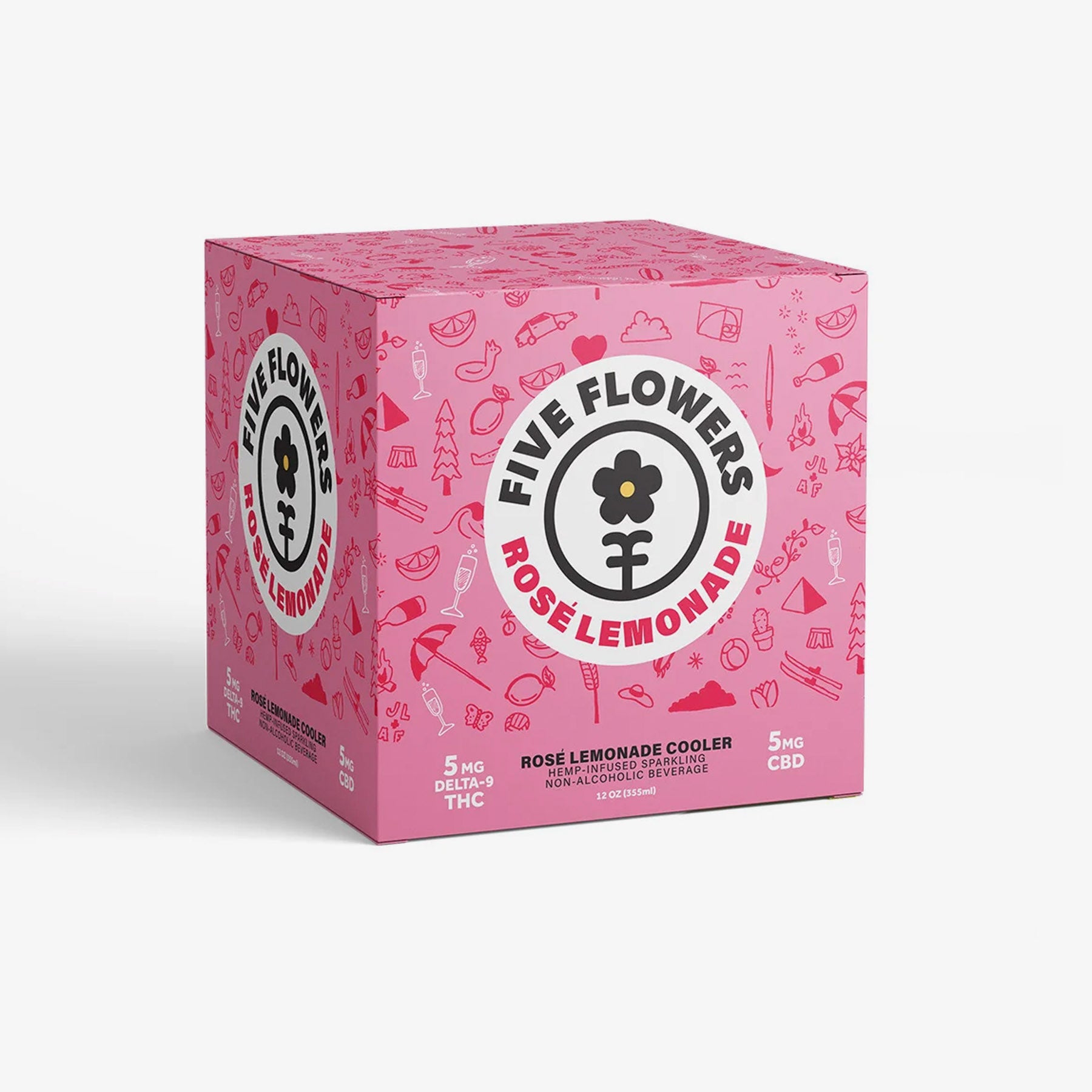 five flower delta 9 drink rose lemonade box