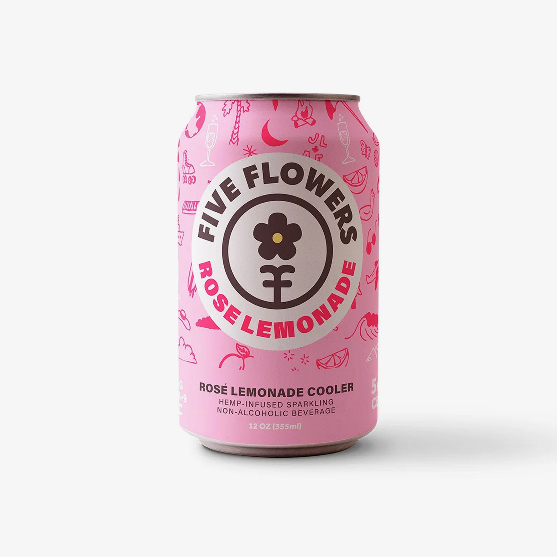 five flower delta 9 drink rose lemonade