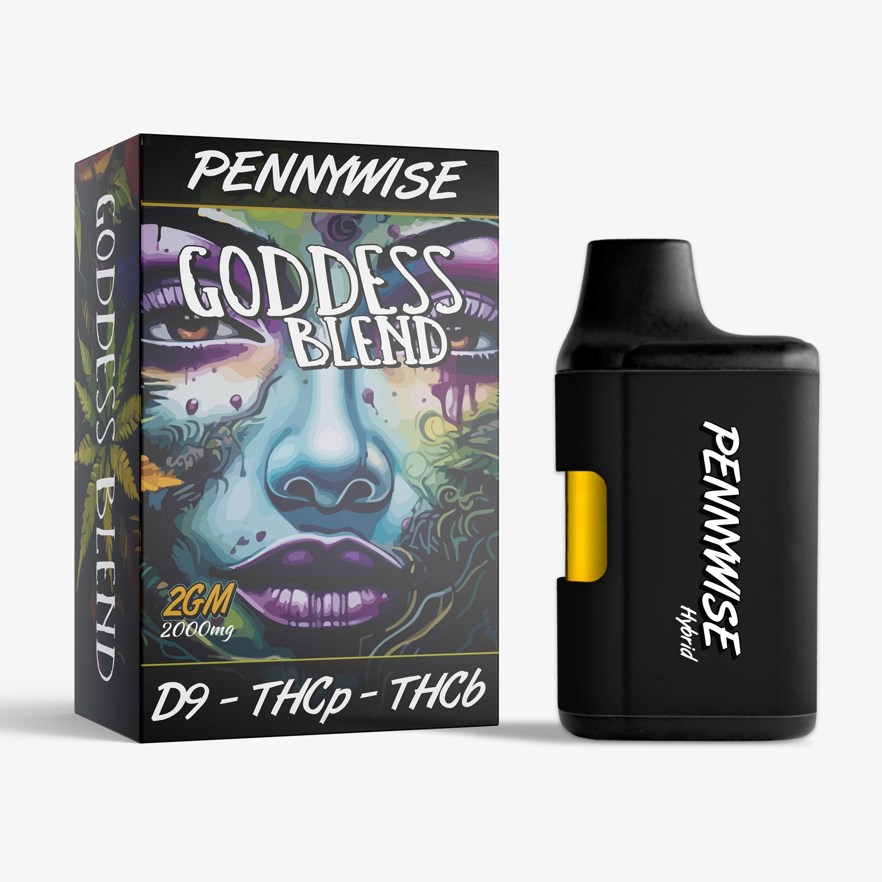 goddess blend delta 9 thc disposable pennywise 2 grams