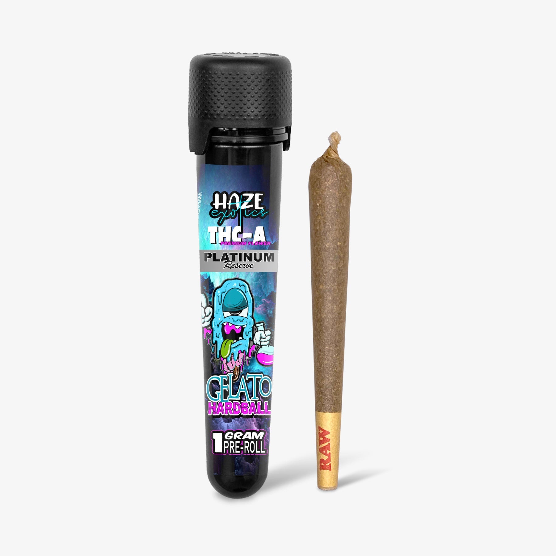 haze exotics platinum reserve thc-a preroll 1g gelato hardball