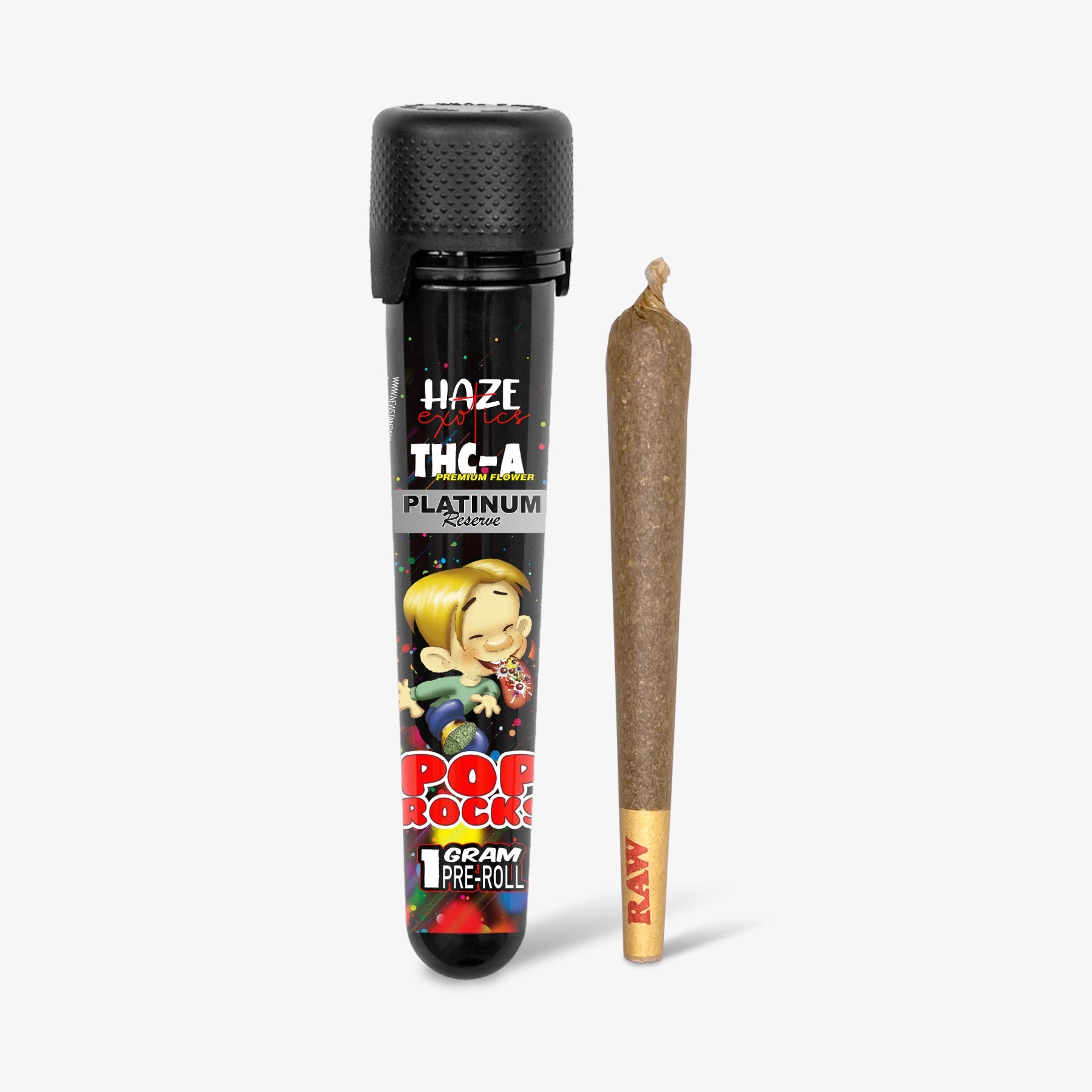 haze exotics platinum reserve thc-a preroll 1g pop rocks