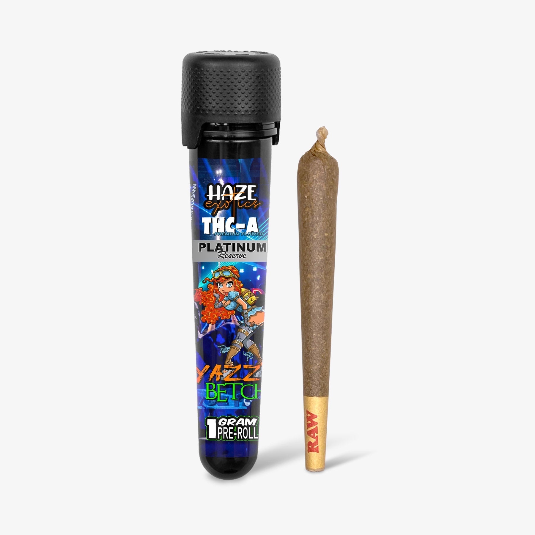 THC-A Flower / Yazz Betch / 1g Preroll / Haze Exotics Platinum Reserve