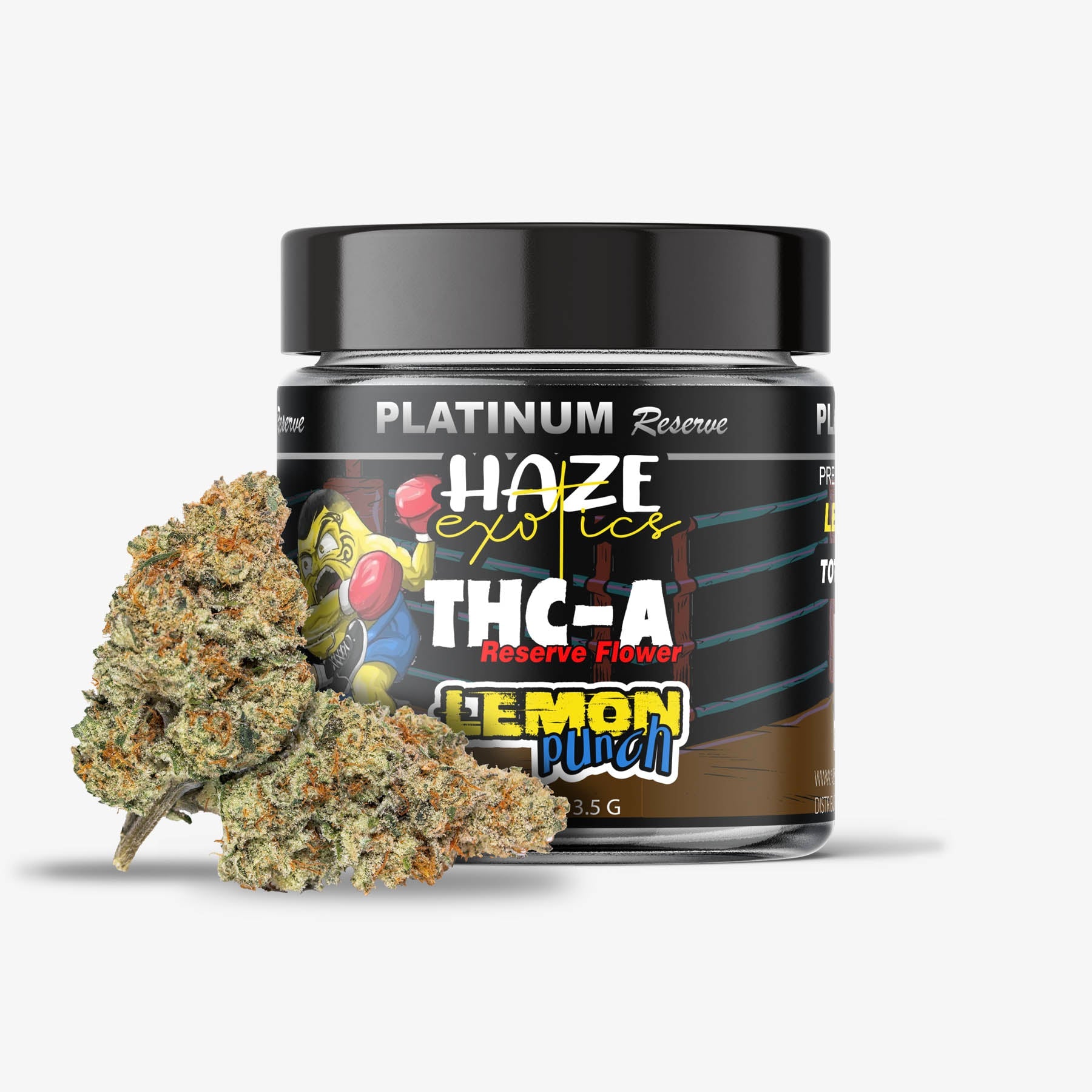 THC-A Flower / Lemon Punch / 3.5g Jar / Haze Exotics Platinum Reserve