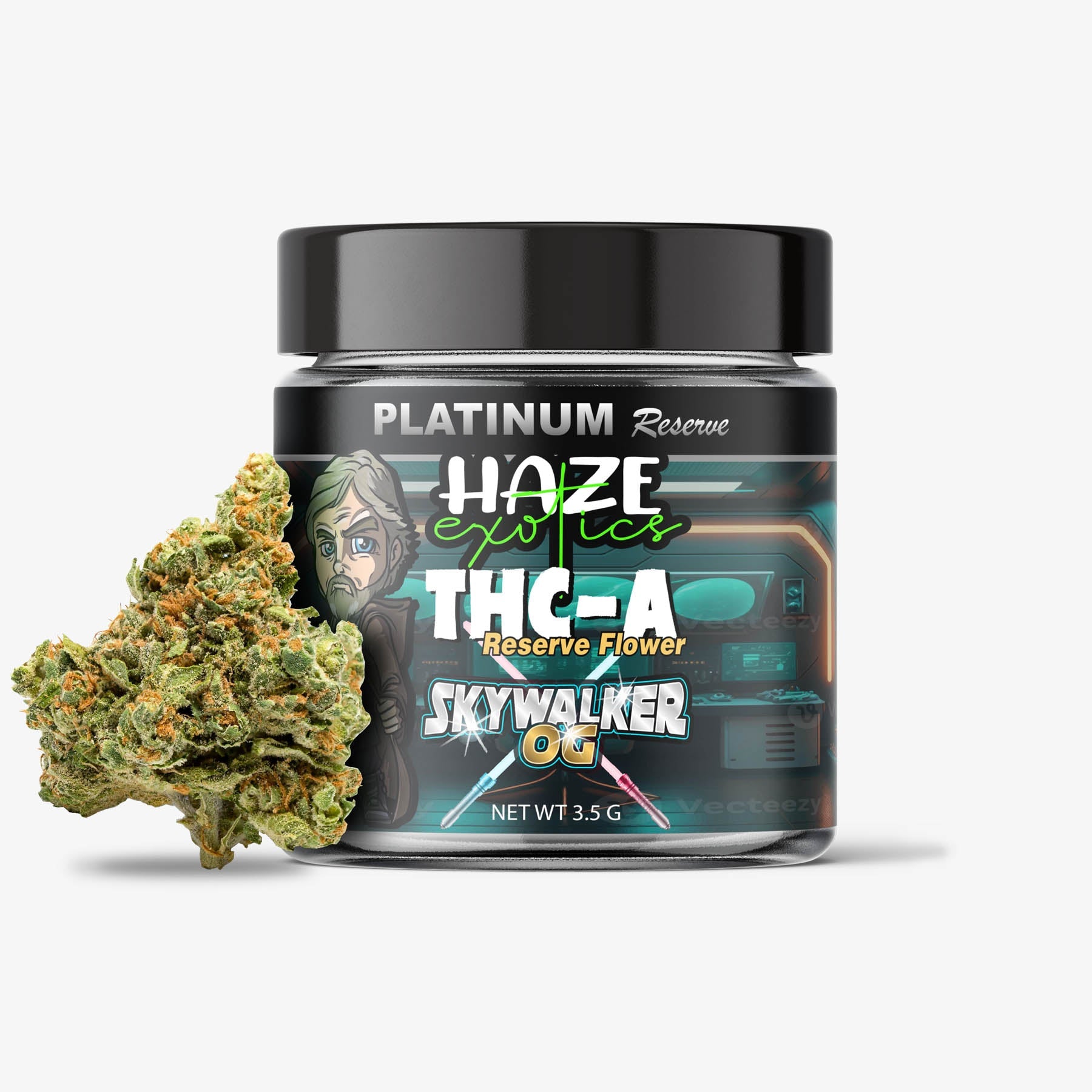 THC-A Flower / Skywalker OG / 3.5g Jar / Haze Exotics Platinum Reserve