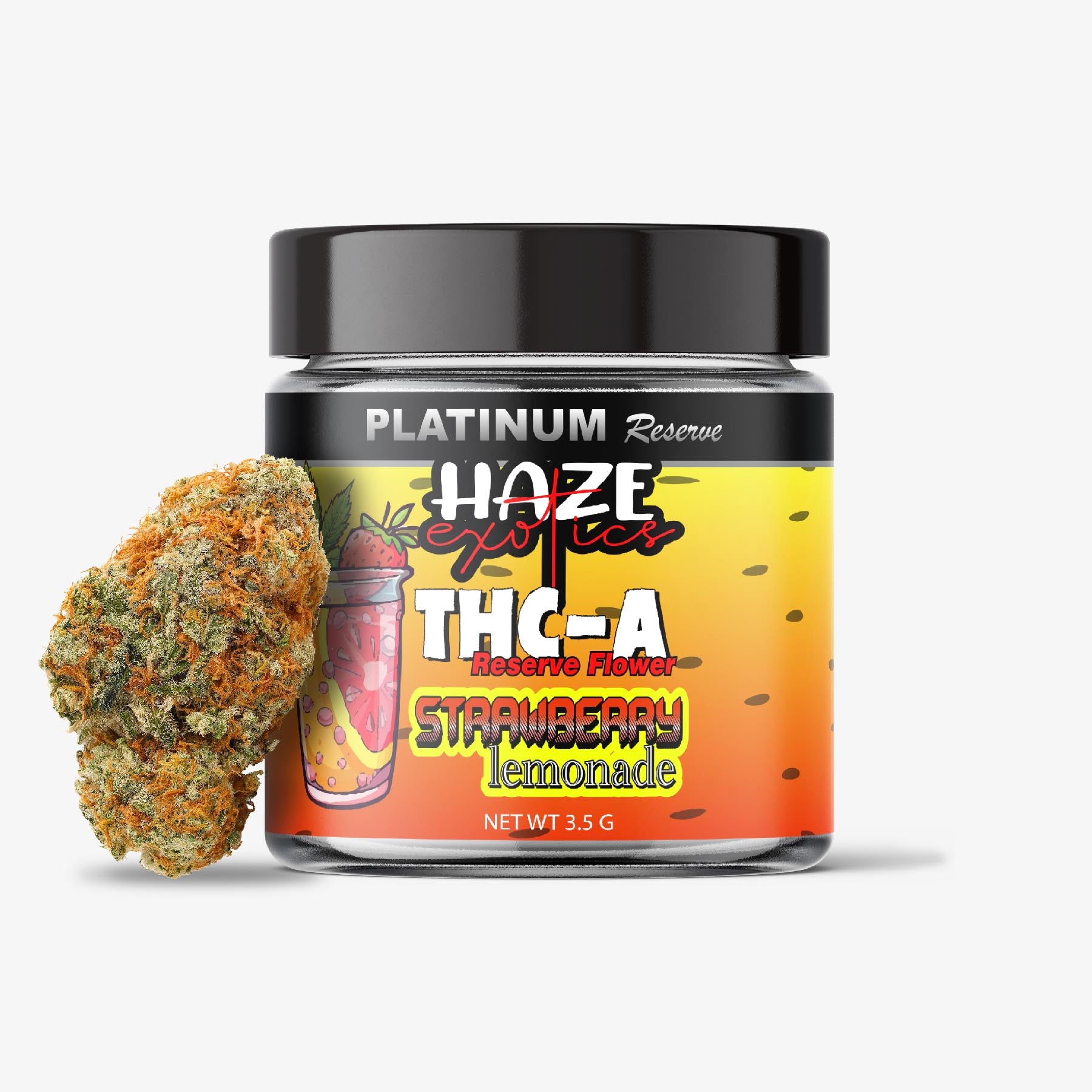 THC-A Flower / Strawberry Lemonade / 3.5g Jar / Haze Exotics Platinum Reserve