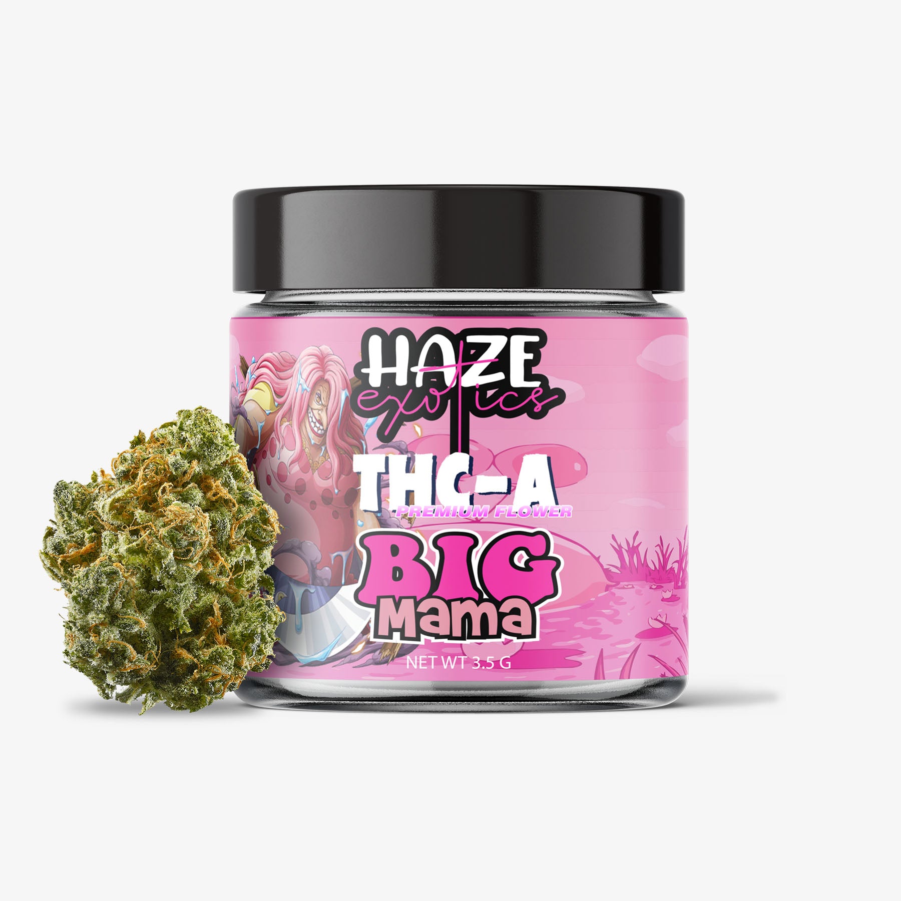 THC-A Flower / Big Moma / 3.5g Jar / Haze Exotics