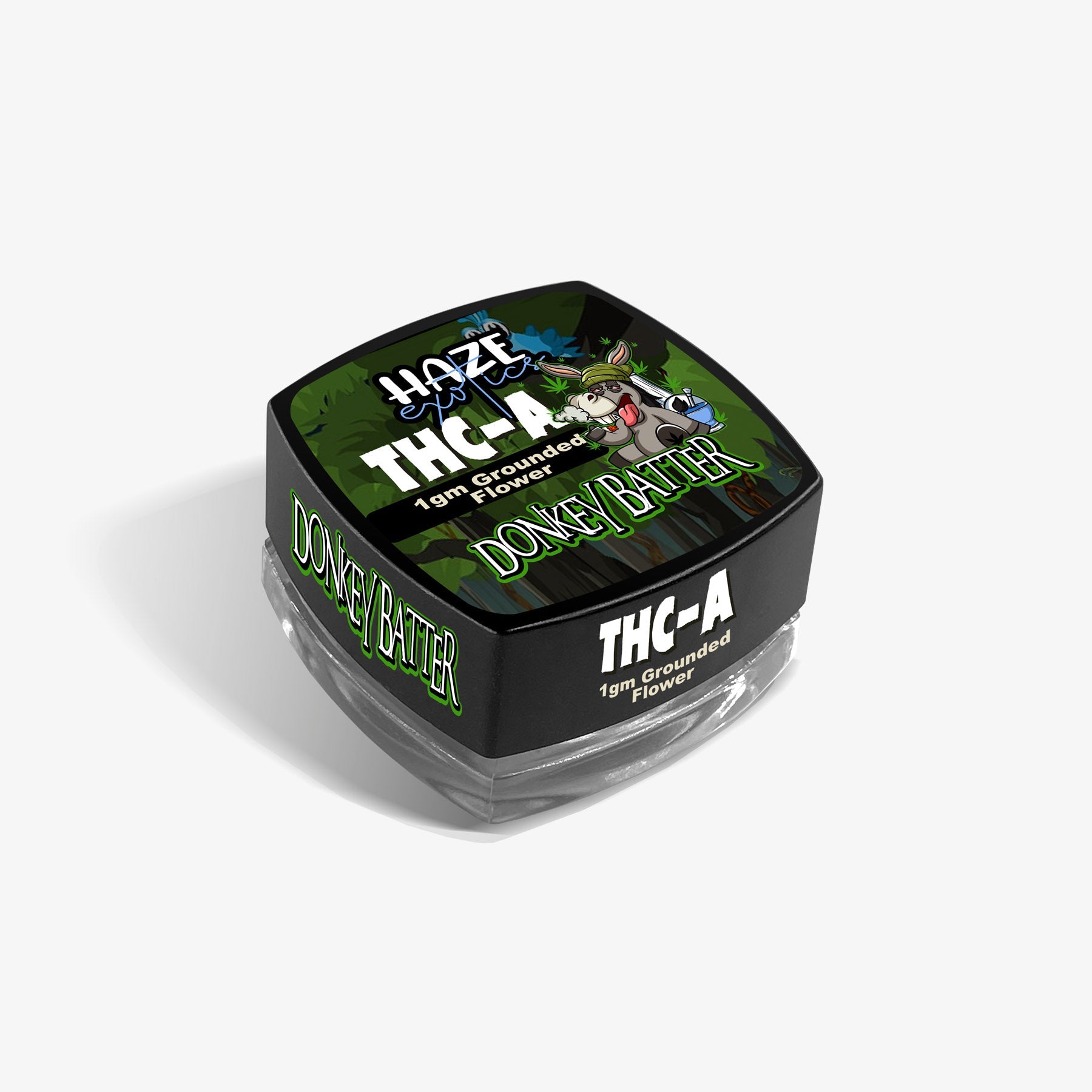 haze exotics thc-a grond flower donkey batter 1 gram