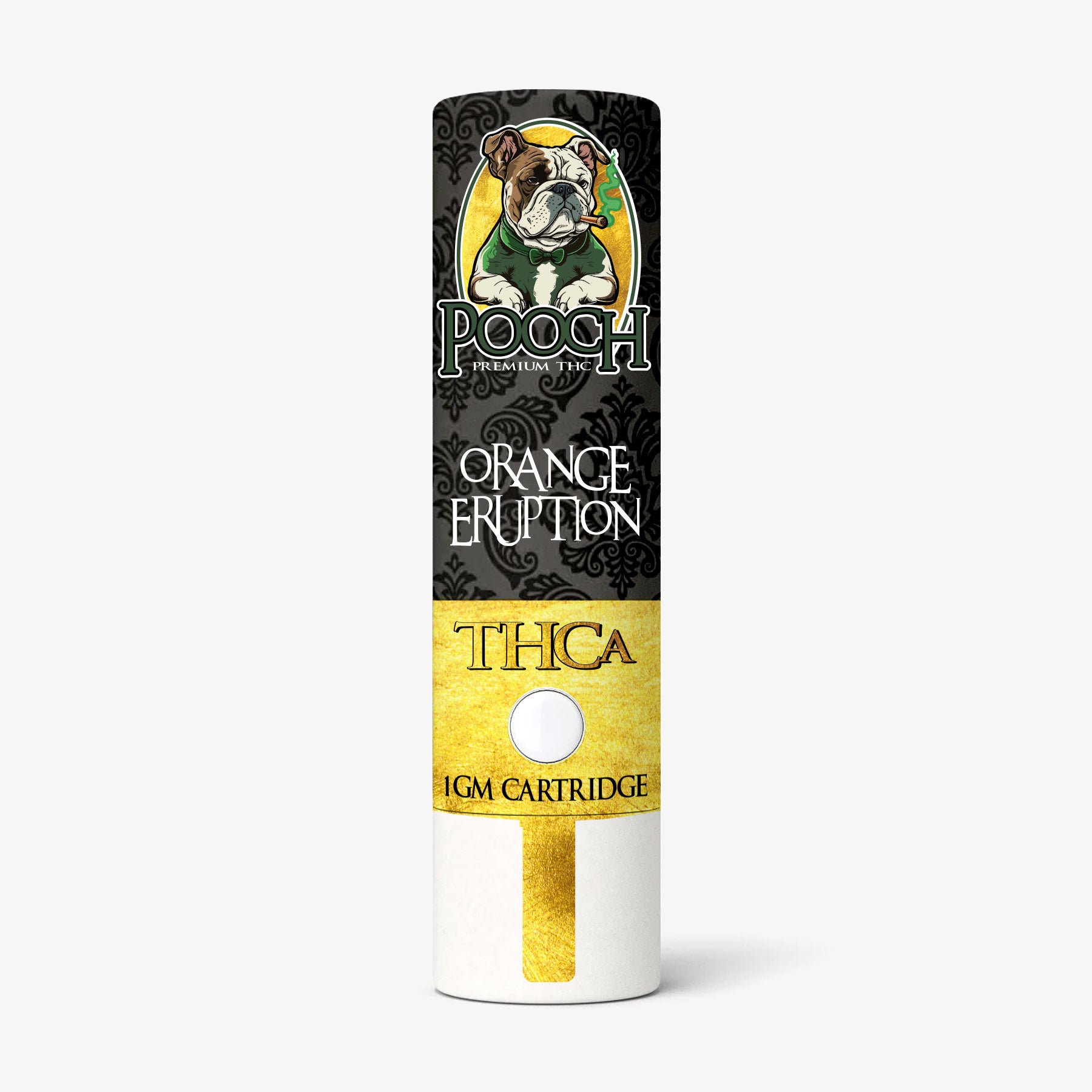 pooch thc-a cartridge 1 gram orange eruption closed