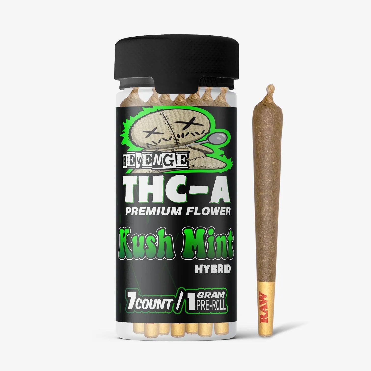 THC-A Flower / 7 CT / 1g Preroll / Kush Mint / Revenge