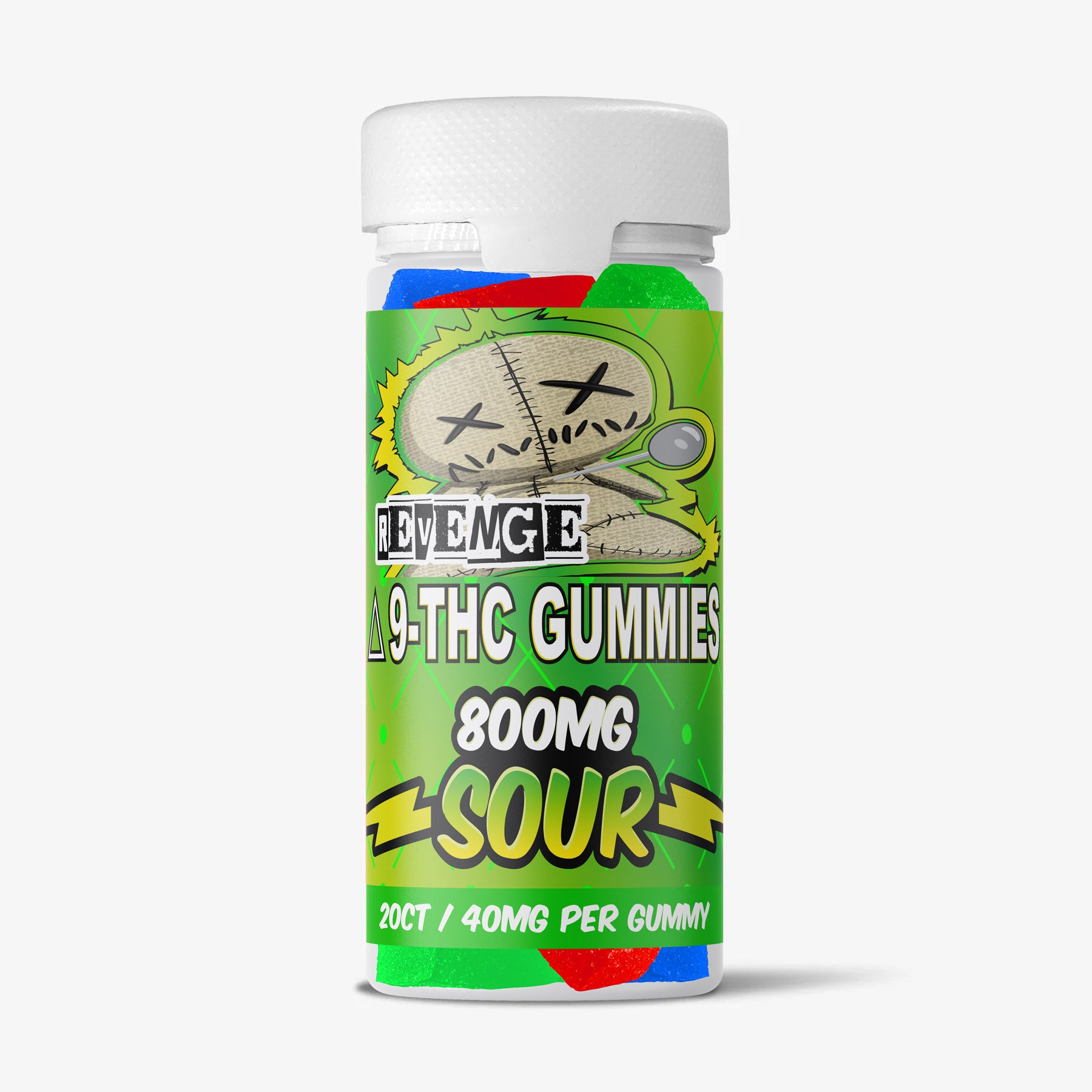 revenge delta 9 thc sour gummies 40 milligrams 20 count jar