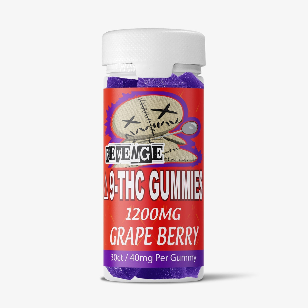 revenge delta 9 gummy grape berry 40 milligrams 10 count