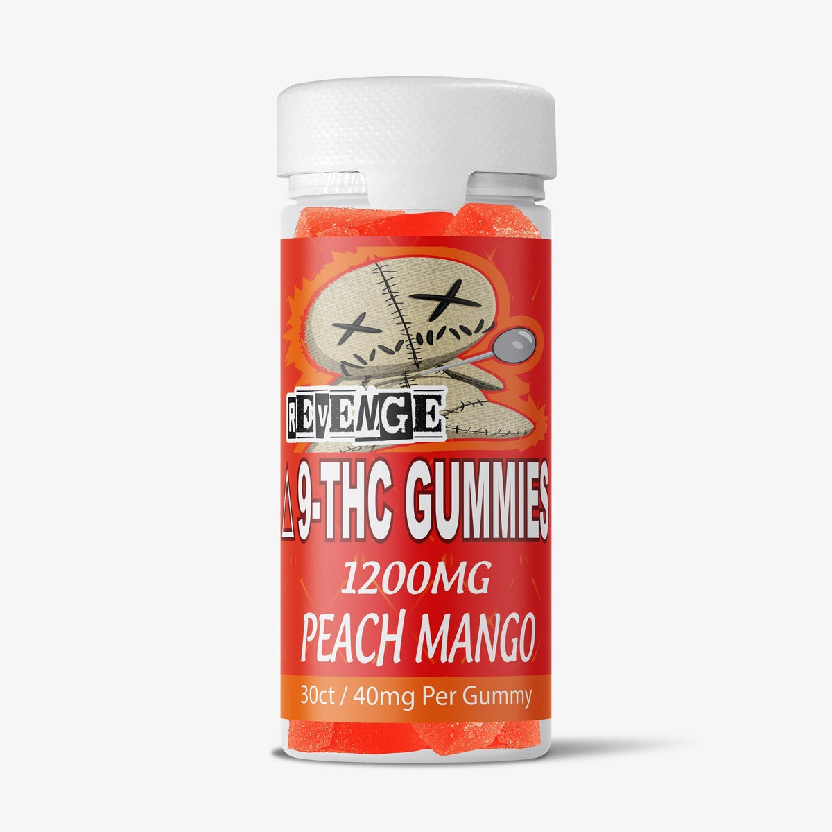 revenge delta 9 gummy peach mango 40 milligrams 10 count