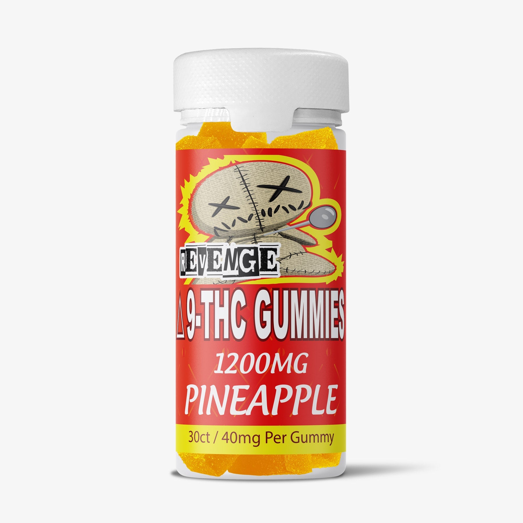 revenge delta 9 gummy pineapple 40 milligrams 10 count