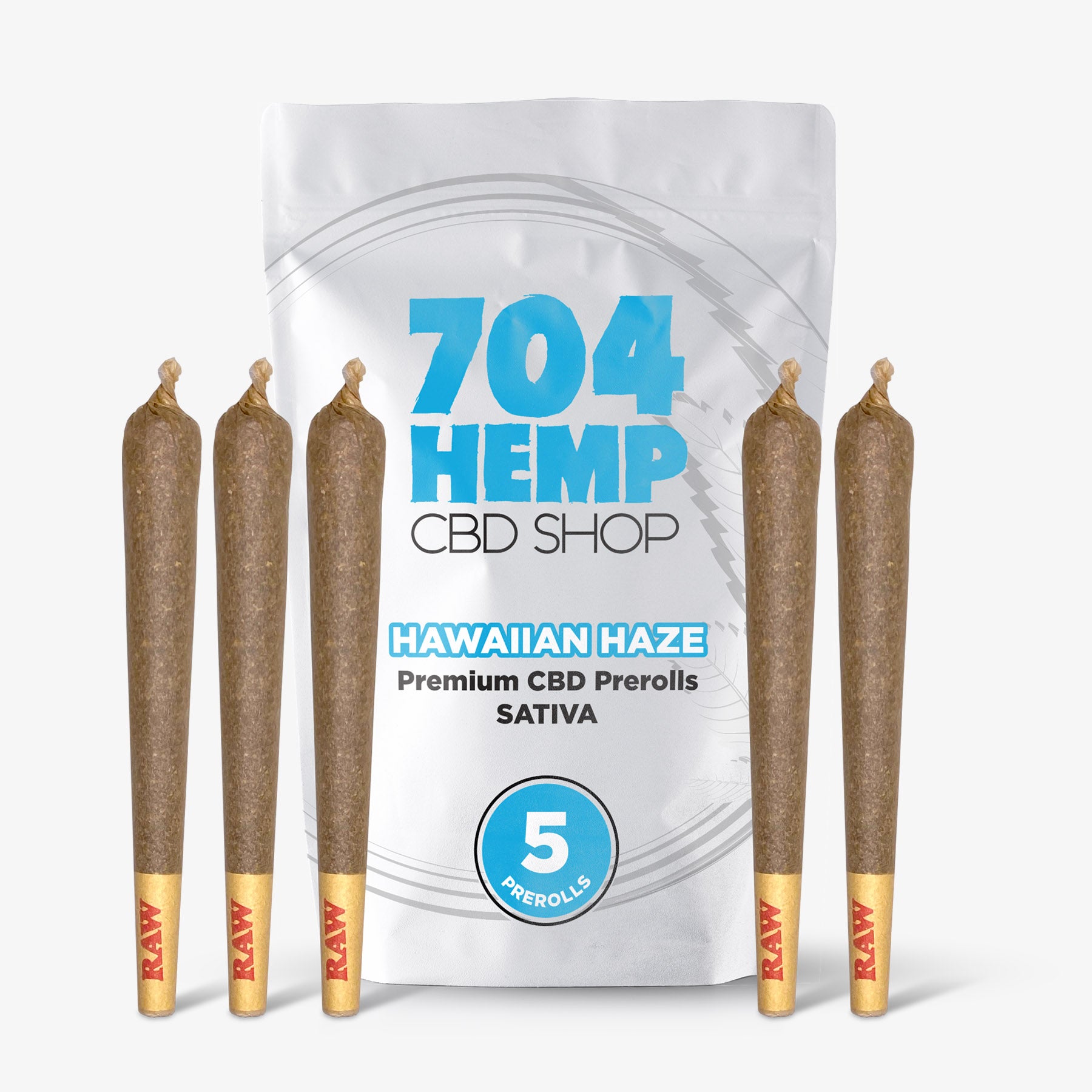 704 hemp cbd prerolls hawaiian haze 5 pack