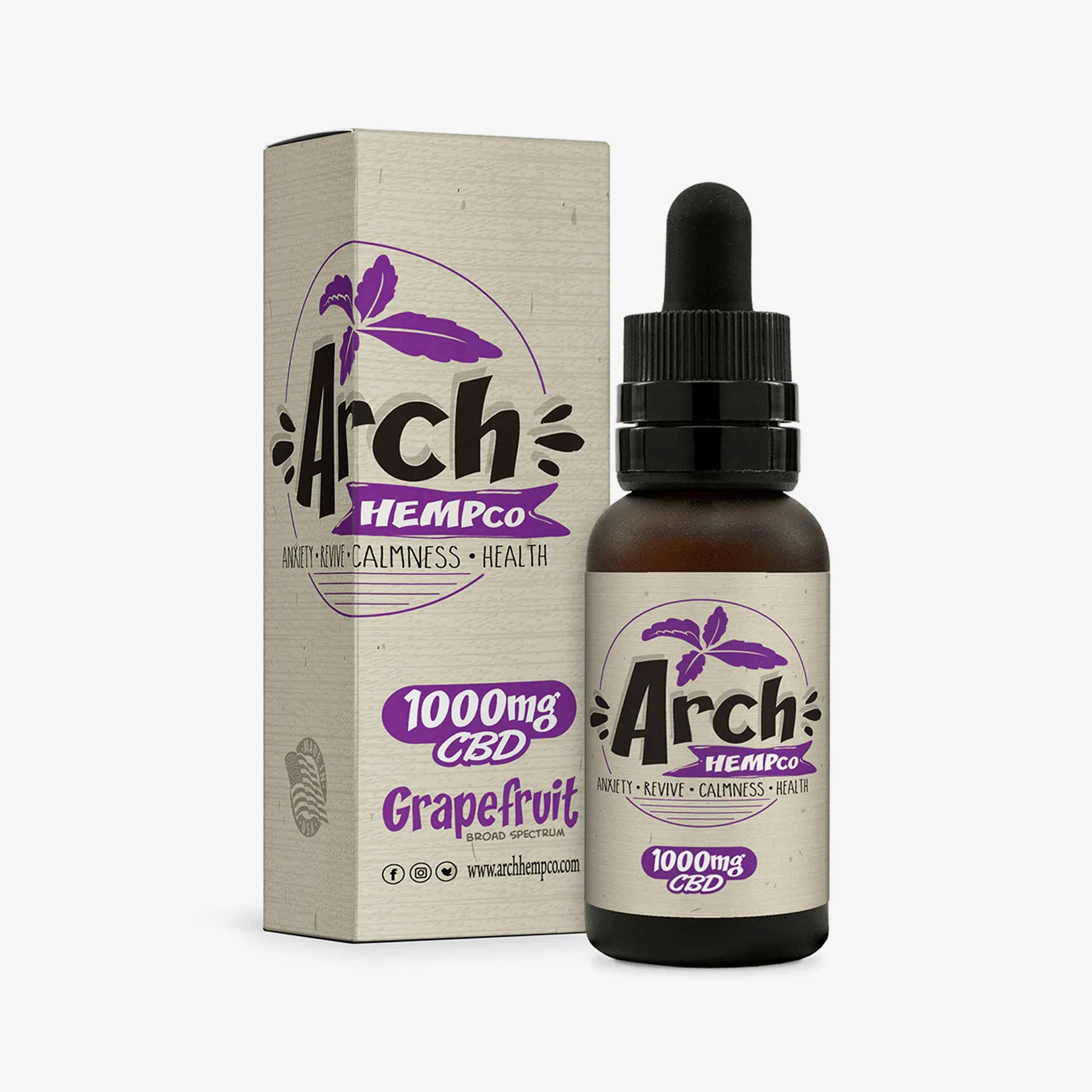 arch hempco broad spectrum tincture blood grapefruit 1000 milligrams