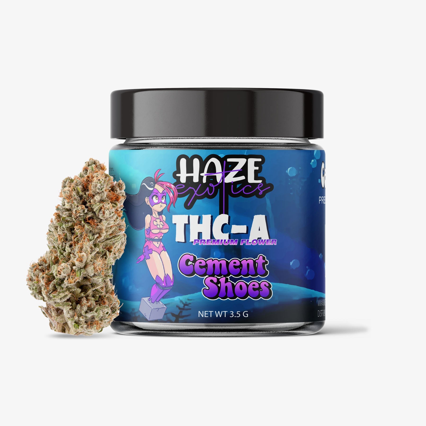 haze exotics thc-a flower cement shoes 3.5g jar