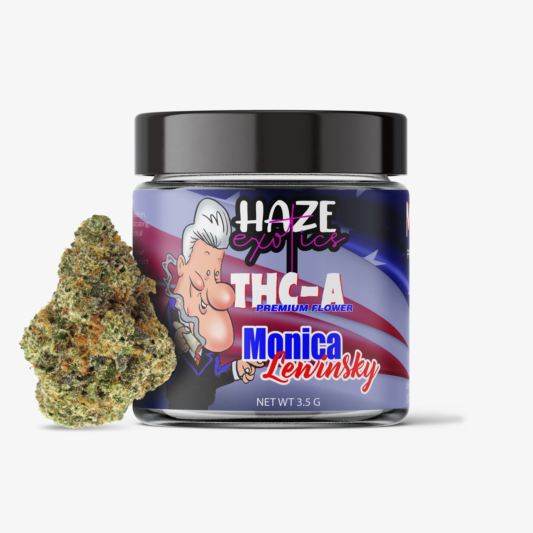 haze exotics monica lewinsky thc-a flower 3.5g jar