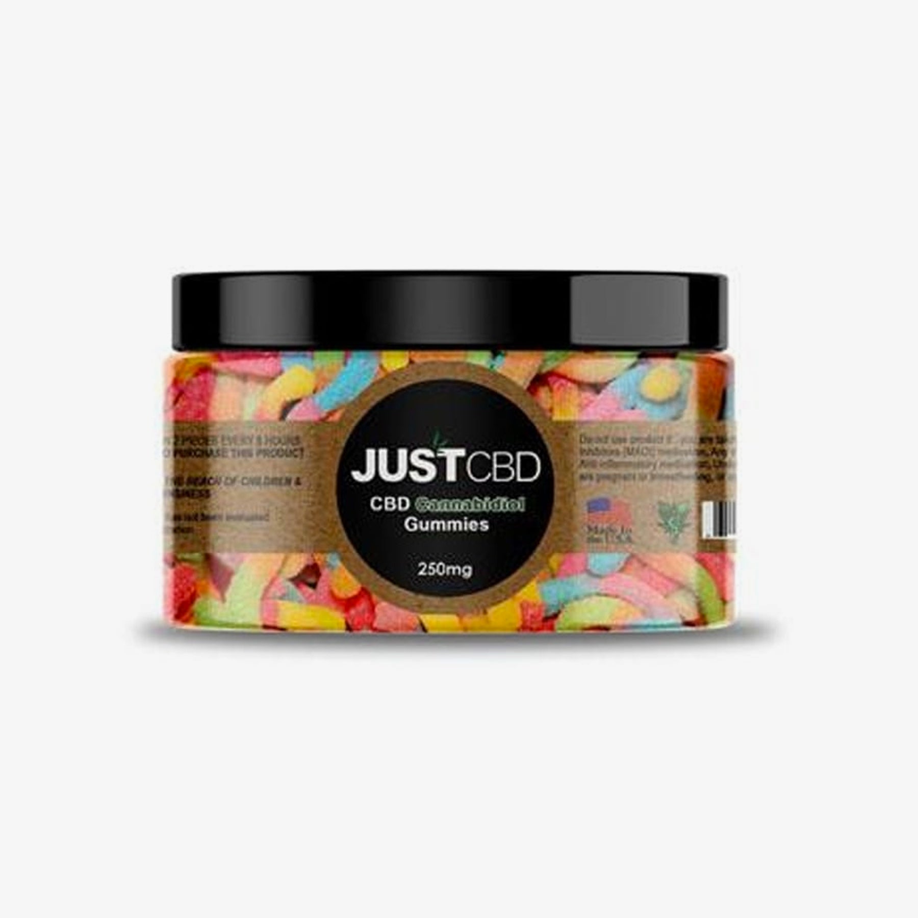 just cbd sour gummy worms 250 milligrams