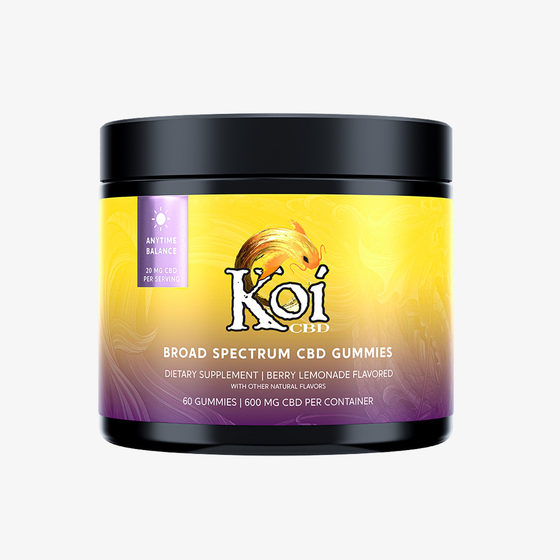 koi broad spectrum anytime gummies berry lemonade 60ct