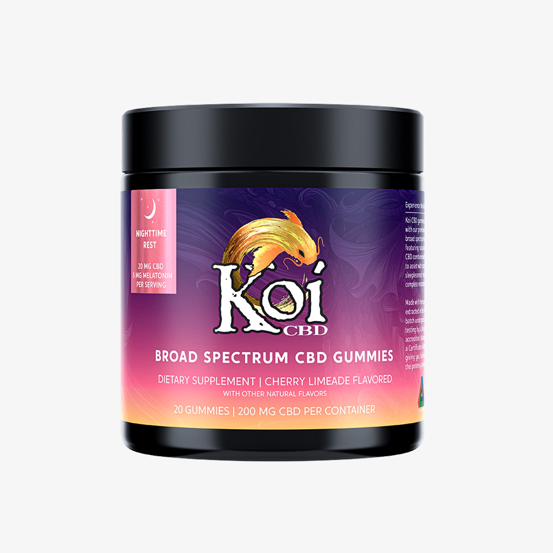 koi cbd night time gummies cherry limeade 20 count