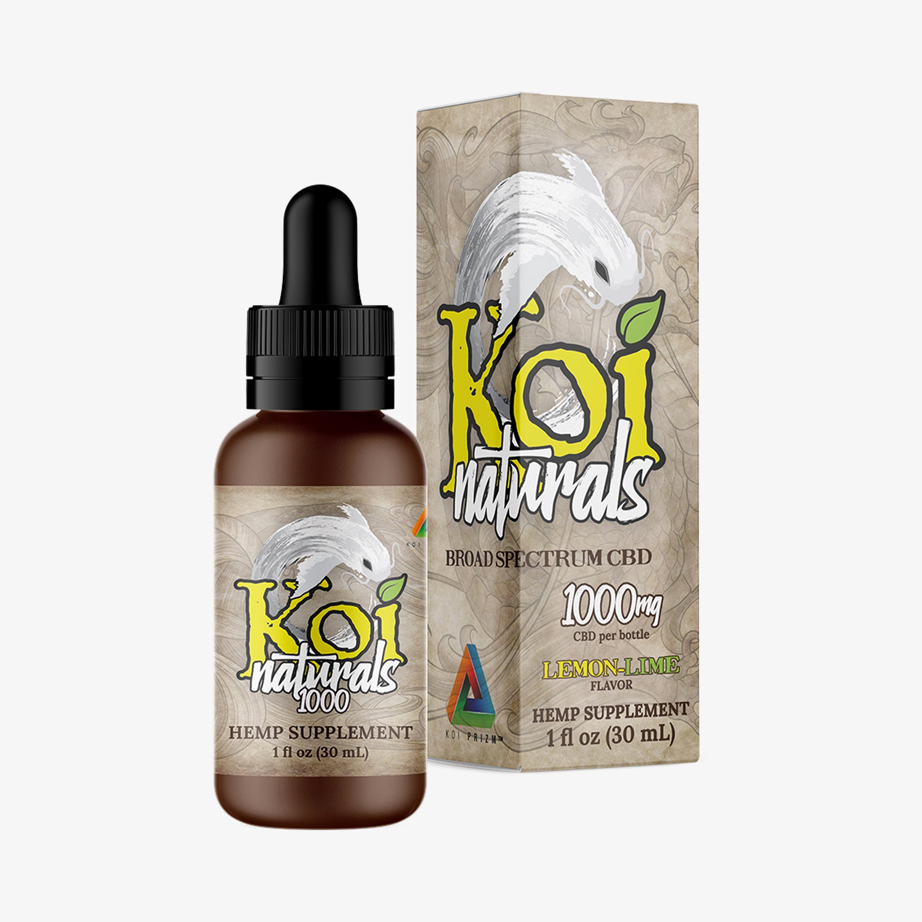 koi broad spectrum tincture lemon lime 1000 milligrams